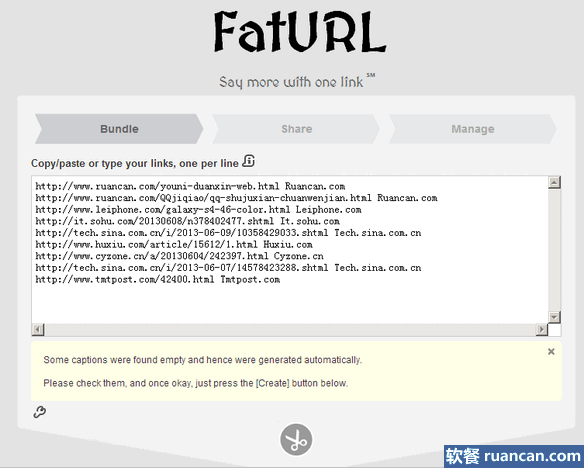 自动提取链接标题，创建faturl