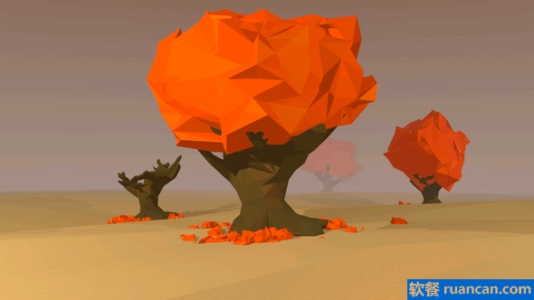 树木多边形壁纸