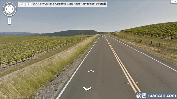 在谷歌地图上看看xp默认壁纸拍摄地 附近的公路