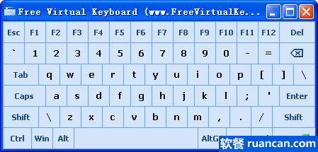 Free Virtual Keyboard：精巧的虚拟软键盘 - www.ruancan.com