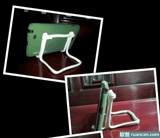 旧网线做成手机支架