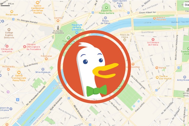 搜索引擎DuckDuckGo 切换到苹果地图