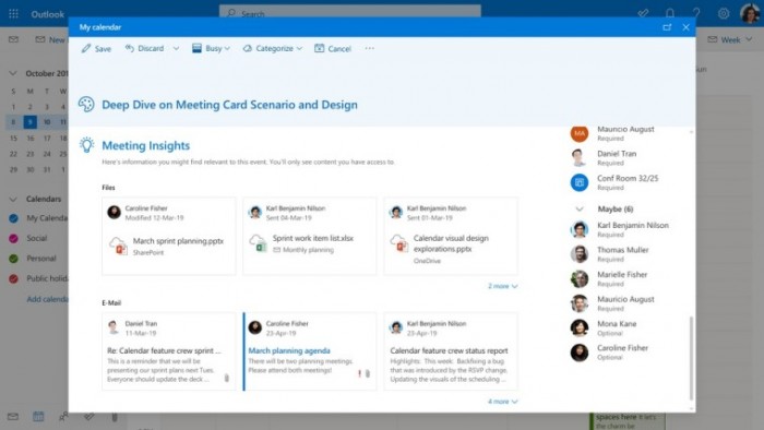 Outlook网页版新功能：更轻松地安排会议