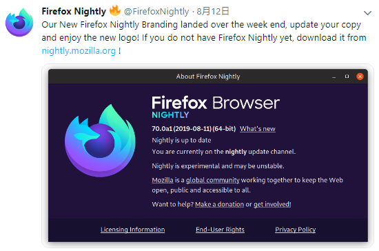 Firefox 推出新版 logo