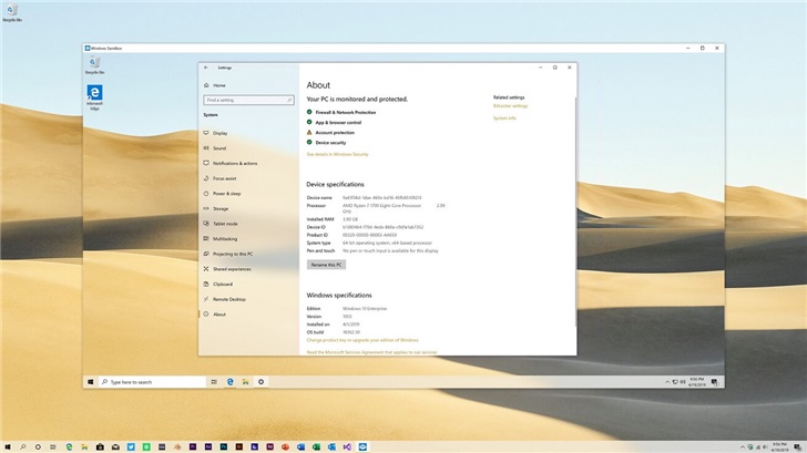 Windows 10X将支持Win32程序和Sandbox