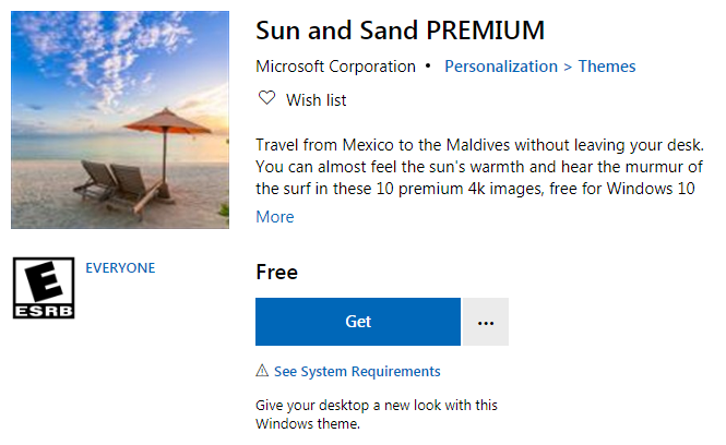微软发布Windows 10 阳光沙滩 4K主题