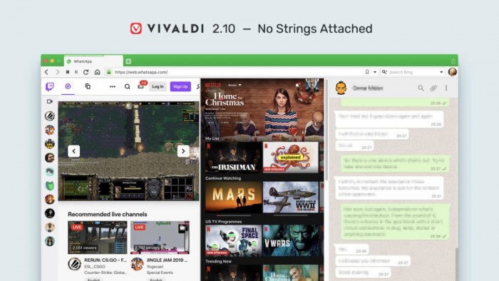 维瓦尔第(Vivaldi )浏览器2.10发布