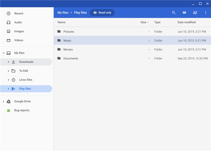 Chrome OS 81重新设计“文件”应用