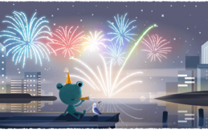 谷歌发布2020跨年迎新Doodle