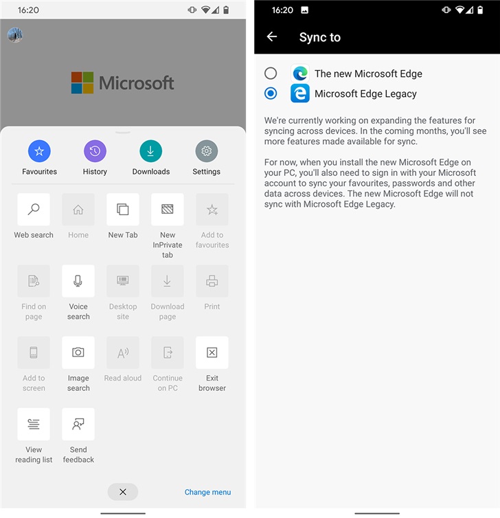 Edge Beta 安卓版启用新图标