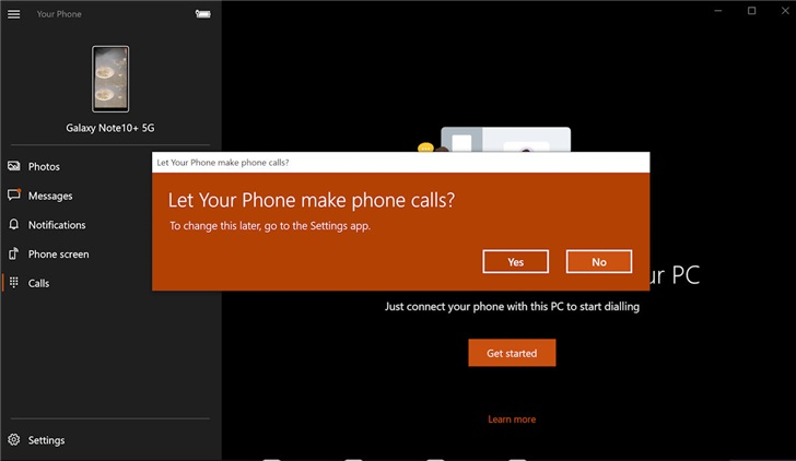 微软“你的手机”应用接打电话功能正式发布