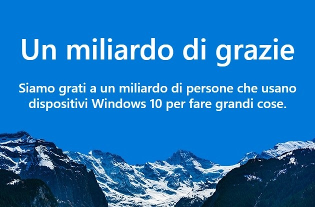 微软旗下网站称Windows 10用户破10亿