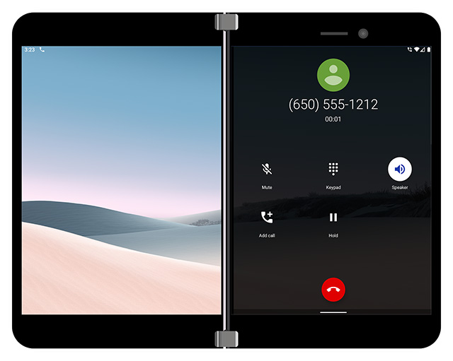 Surface Duo锁屏通话