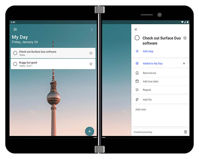 Surface Duo单一应用程式双萤幕功能