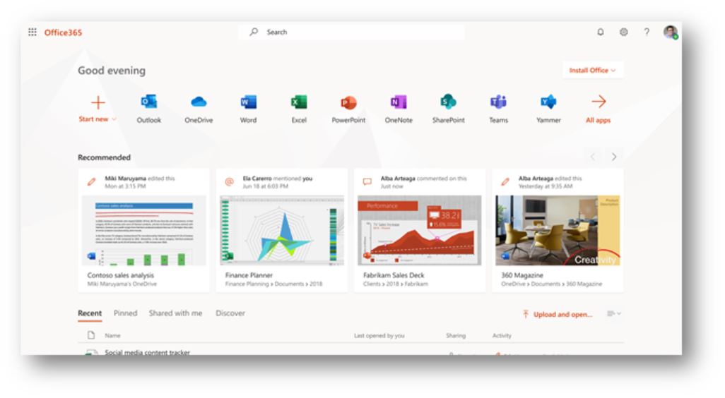 微软更新Office.com和Office 365应用启动器