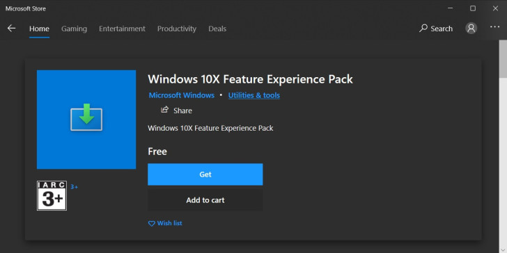 Windows 10X功能将支持以扩展包形式下载