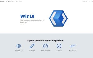 微软启用新网站推荐WinUI框架