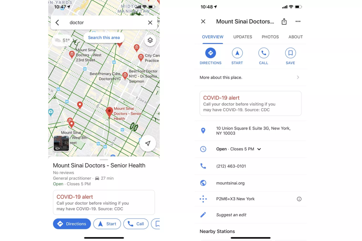 Google地图现在会提醒您在拜访医生之前先打电话给他们1