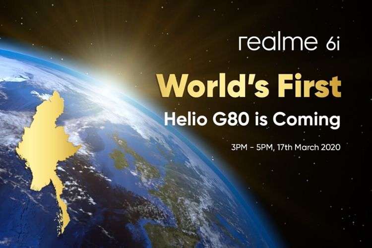 Realme3月17日发布Realme 6i：搭载Helio G80