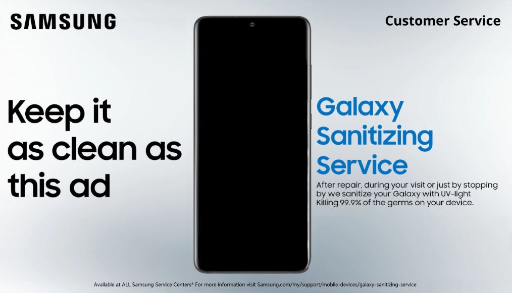 三星为所有移动客户提供免费的Galaxy Sanitizing Service对抗冠状病毒1