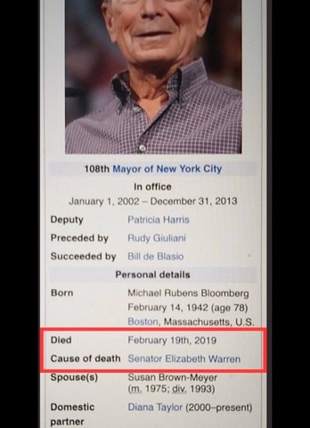 迈克·彭博（Mike Bloomberg）死亡SS