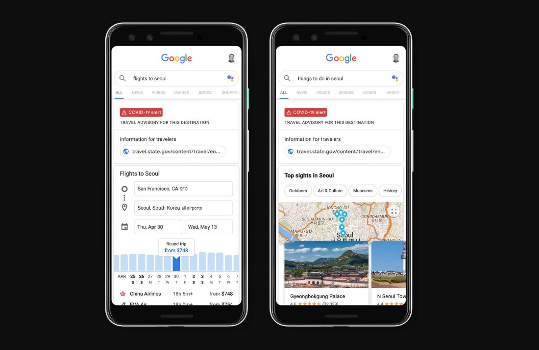 您现在可以在Google 1上获得旅行咨询和航班取消政策
