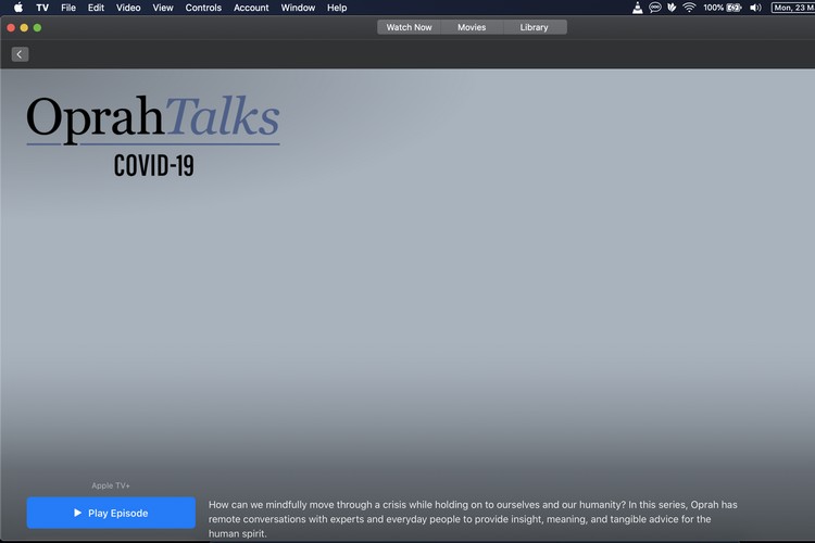 苹果在Apple TV+推出《Oprah Talks COVID-19》免费节目（链接）