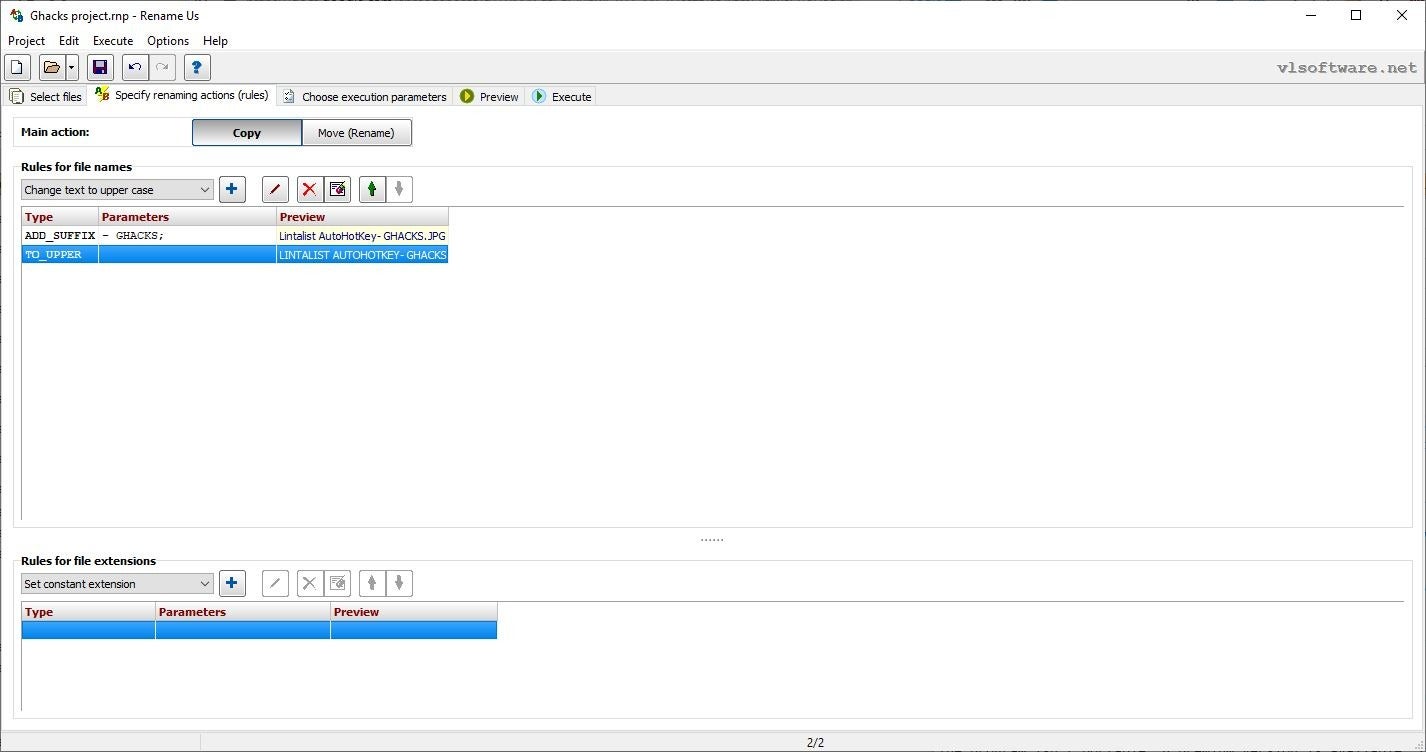 重命名规则示例