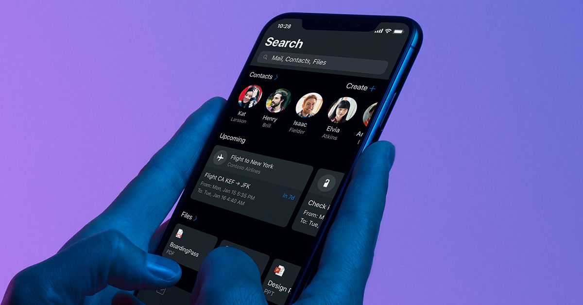微软宣布在iOS和Android 1的Outlook中改进搜索体验