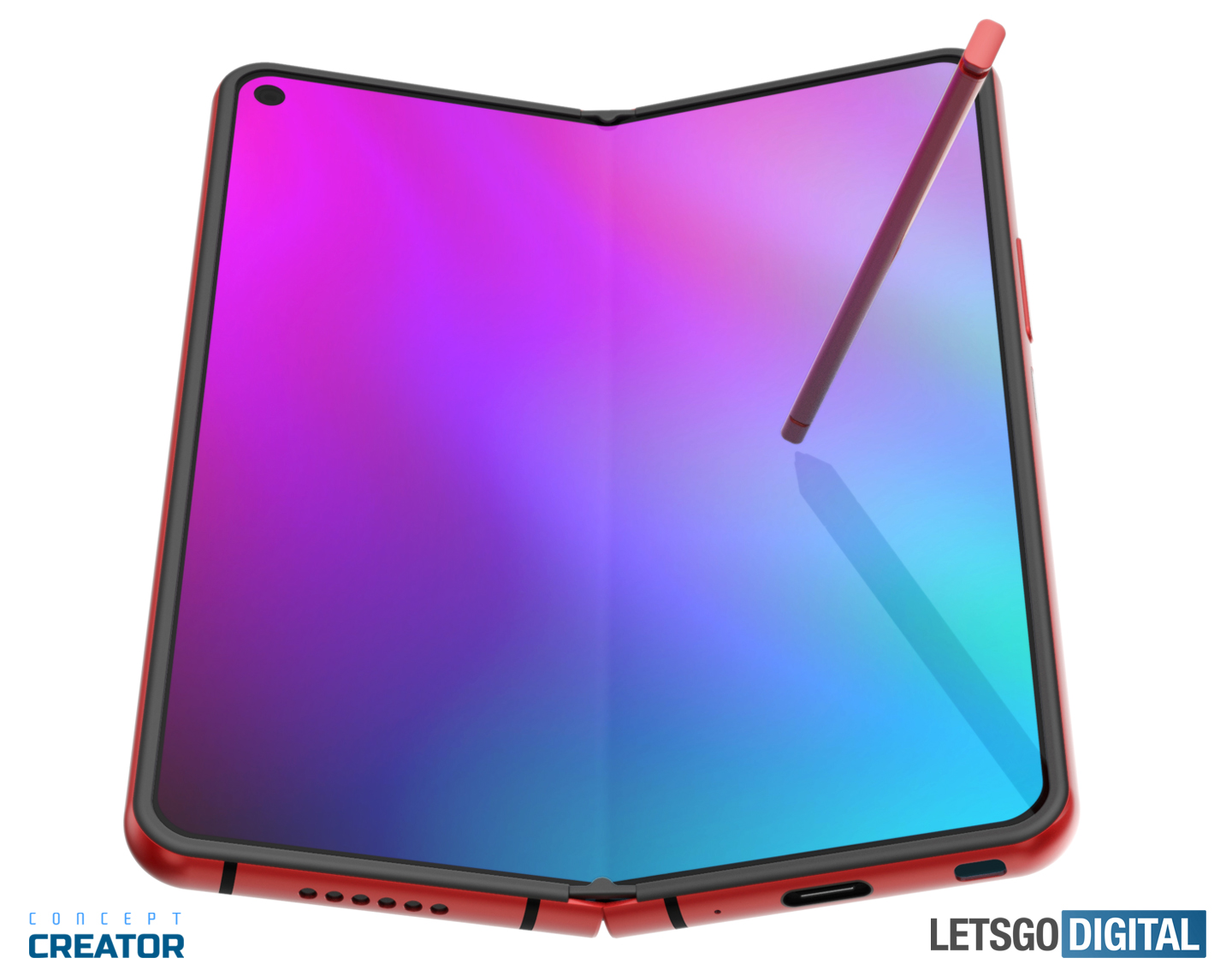 三星Galaxy Note Fold概念渲染图曝光：配备手写笔