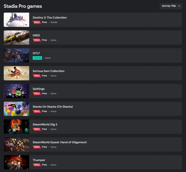 谷歌云游戏Google Stadia宣布免费两个月