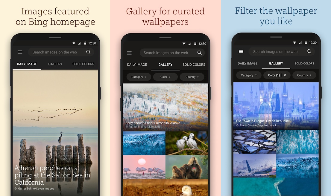 Microsoft为Android设备发布专用的Bing Wallpapers应用程序1