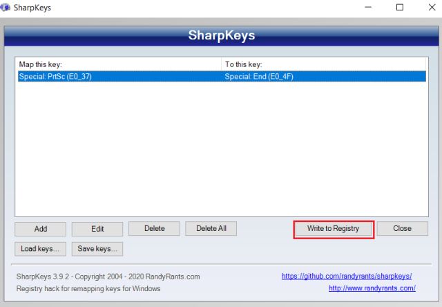 [Win] SharpKeys：键盘按键映射修改工具