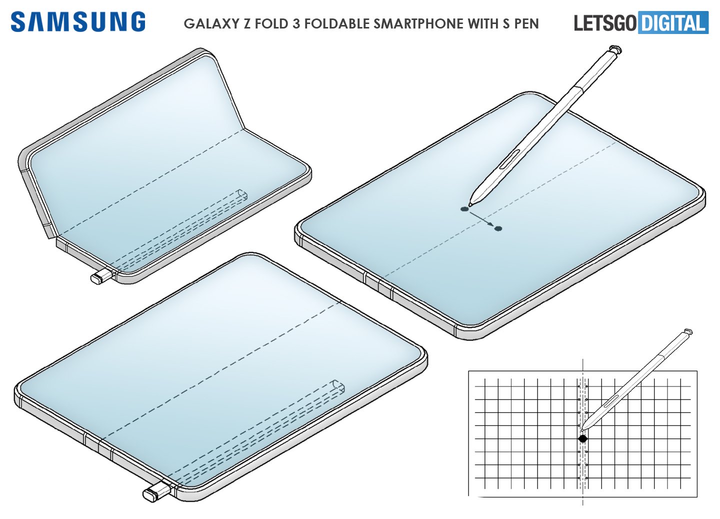 专利曝光三星研发带触控笔仓的Galaxy Z Fold