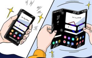 三星展示三折屏幕手机概念图