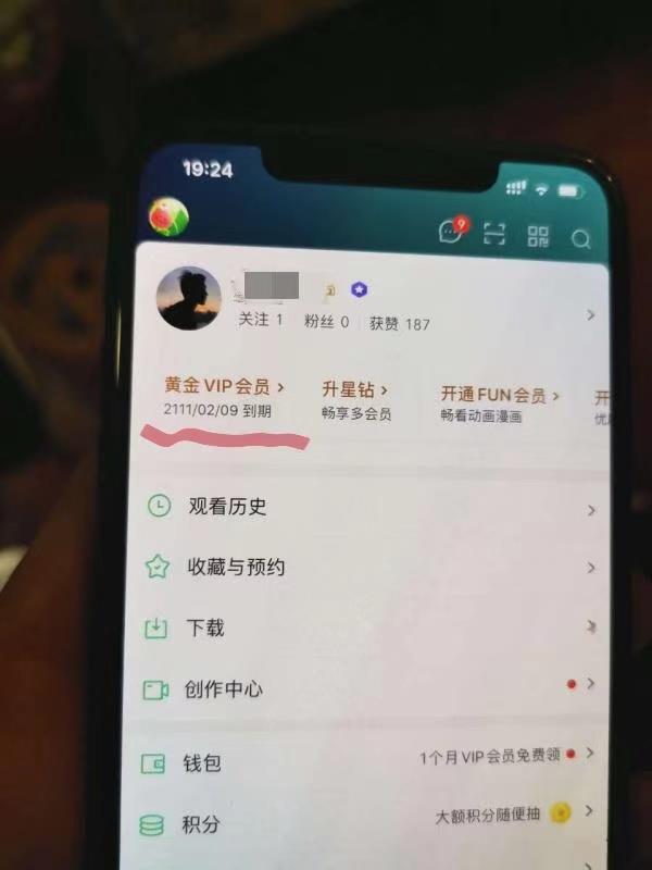 方某视频平台会员账号截图   本文图片均为警方供图