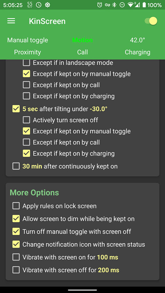 安卓屏幕管理应用KinScreen v6.0发布：支持倾斜唤醒等