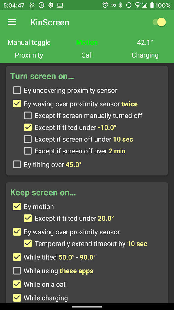 安卓屏幕管理应用KinScreen v6.0发布：支持倾斜唤醒等