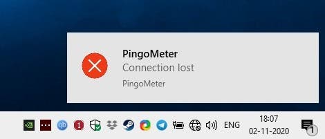 PingoMeter连接丢失