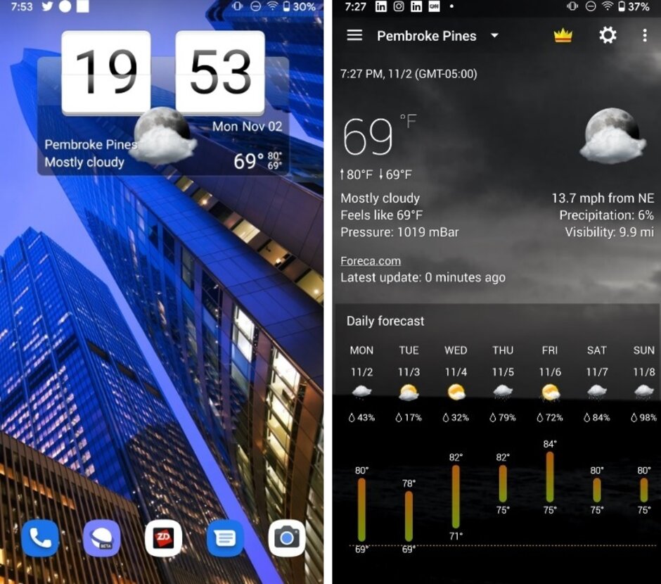 放入标志性的HTC Sense翻转时钟＆amp;  Android手机上的天气小部件-通过安装此小部件来及时向后发送Android手机