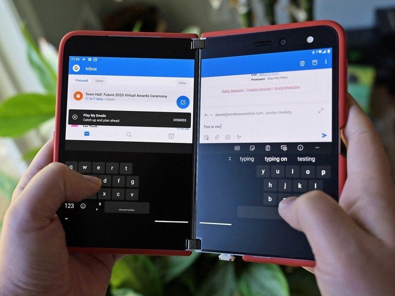 SwiftKey输入法更新：支持Surface Duo双屏拇指输入