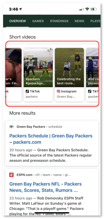 谷歌搜索测试新功能：聚合TikTok等平台短视频内容
