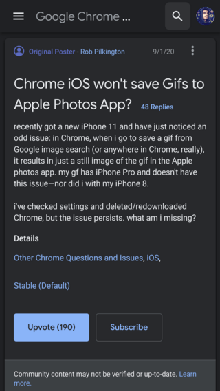 chrome gifs iOS
