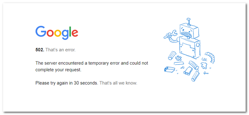 谷歌多个服务疑似出现访问故障