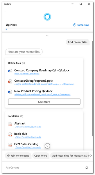 微软测试Cortana新功能：用语音查找文件