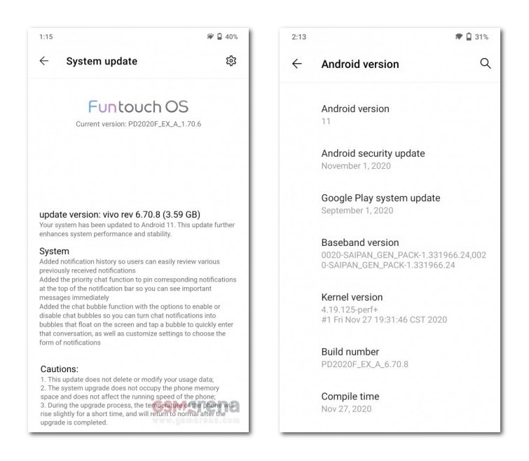 [海外] ViVO V20 Pro 5G推送Android 11，仍为FunTouch OS