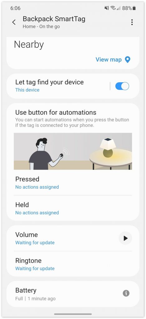 除了用来寻找物品，三星Galaxy SmartTags还可用作智能家居遥控器