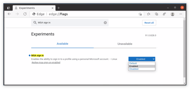 Linux版Edge已支持微软账户登录和收藏夹同步