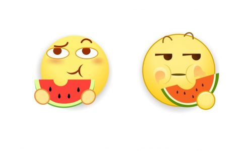 qq吃瓜表情emoji图片