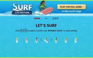 其他浏览器也能玩：Edge浏览器小游戏Surf Game在线版发布